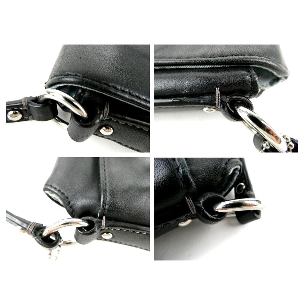 Coach Black Leather Small Flap Crossbody Shoulder Bag - Picture 10 of 12